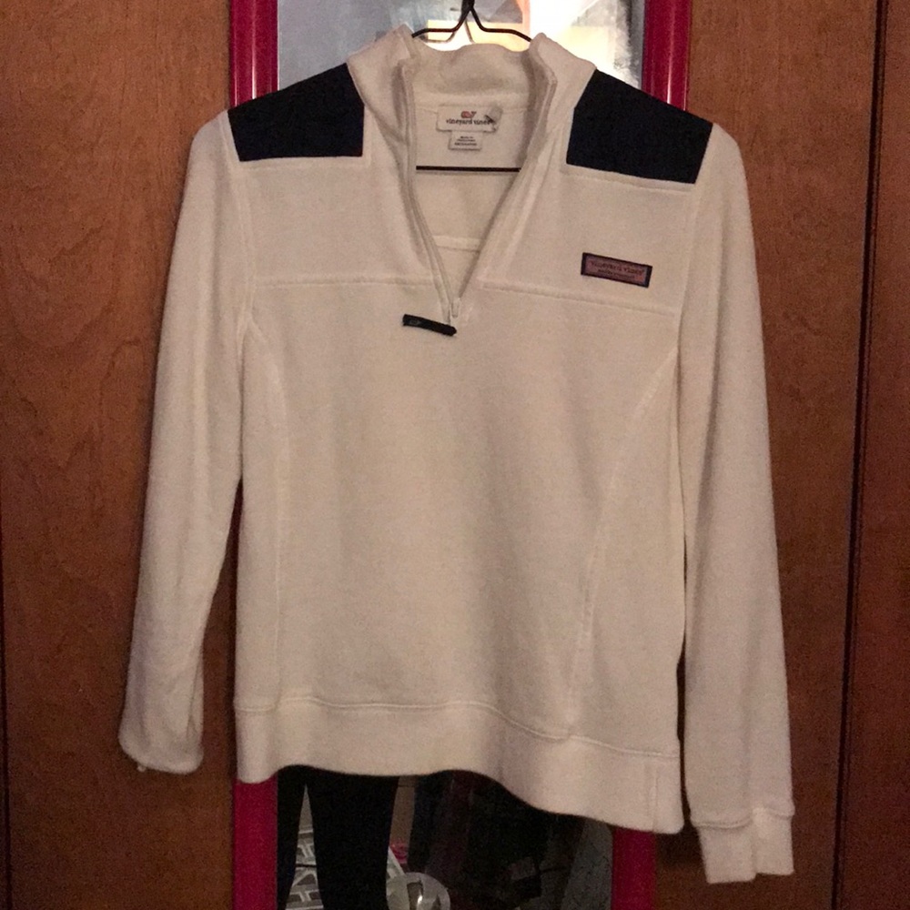 Vine yard vines white and dark blue shepshirt xxs